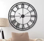 Grande horloge industrielle 80 cm – Design industriel en métal & mouvement silencieux - Vignette | La Belle Horloge