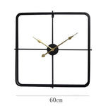 Horloge Murale Carrée en Métal 60 cm – Minimaliste & Fer Forgé - Vignette | La Belle Horloge