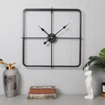 Horloge Murale Carrée en Métal 60 cm – Minimaliste & Fer Forgé - Vignette | La Belle Horloge
