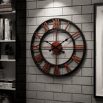 Horloge industrielle vintage 40cm – Métal Forgé & Chiffres Romains - Vignette | La Belle Horloge