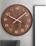 Horloge Murale en Noyer "Zen Tradition" – Design Chinois Moderne & Quartz Silencieux - Vignette | La Belle Horloge