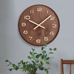 Horloge Murale en Noyer "Zen Tradition" – Design Chinois Moderne & Quartz Silencieux - Vignette | La Belle Horloge