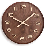 Horloge Murale en Noyer "Zen Tradition" – Design Chinois Moderne & Quartz Silencieux - Vignette | La Belle Horloge